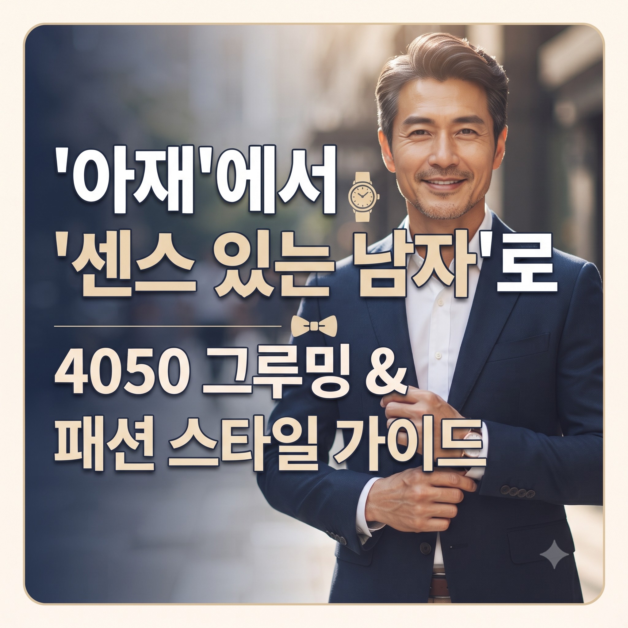 센스 있는 4050 남성을 위한 그루밍 및 패션 스타일링