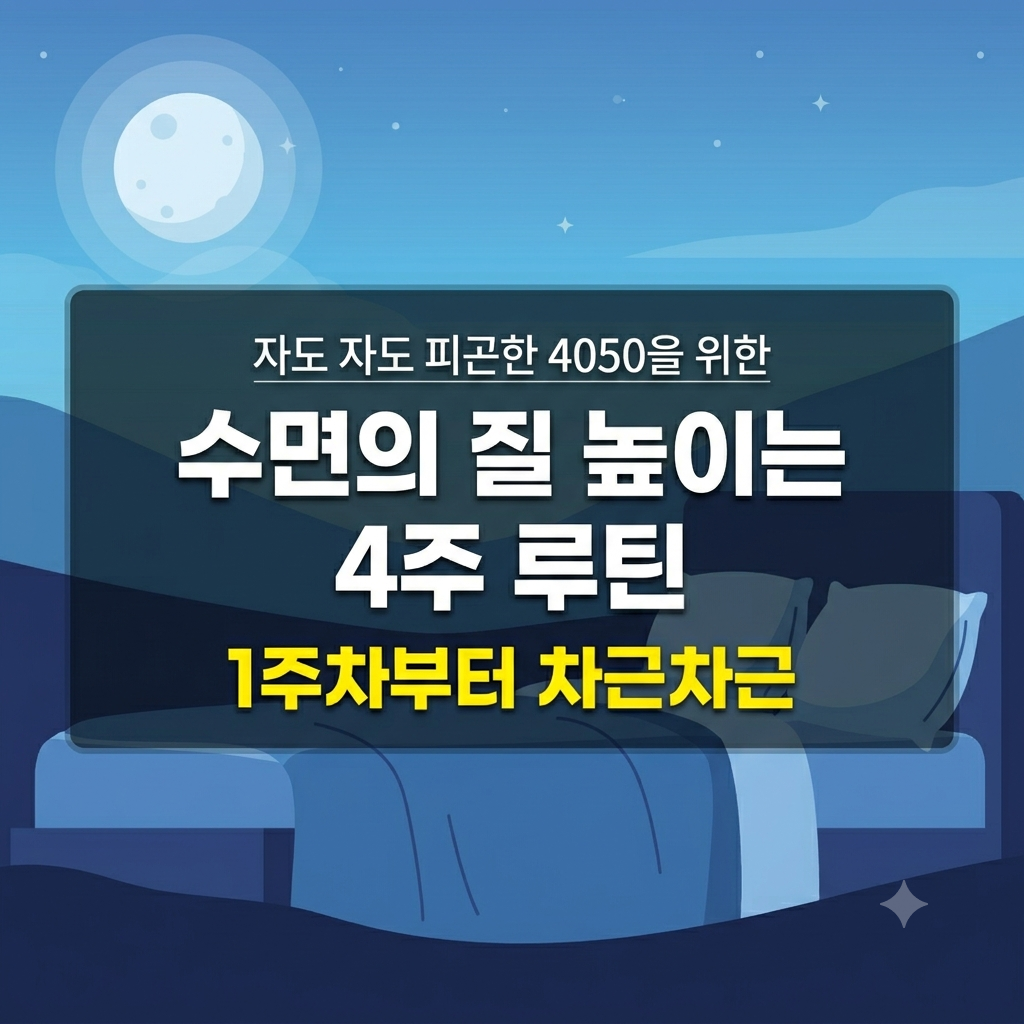 4050 남성 수면 개선 루틴